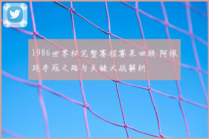 1986世界杯完整赛程赛果回顾 阿根廷夺冠之路与关键大战解析